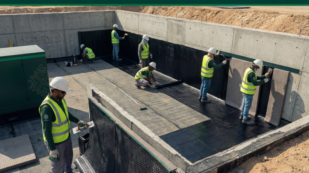 عزل الأساسات والبدروم